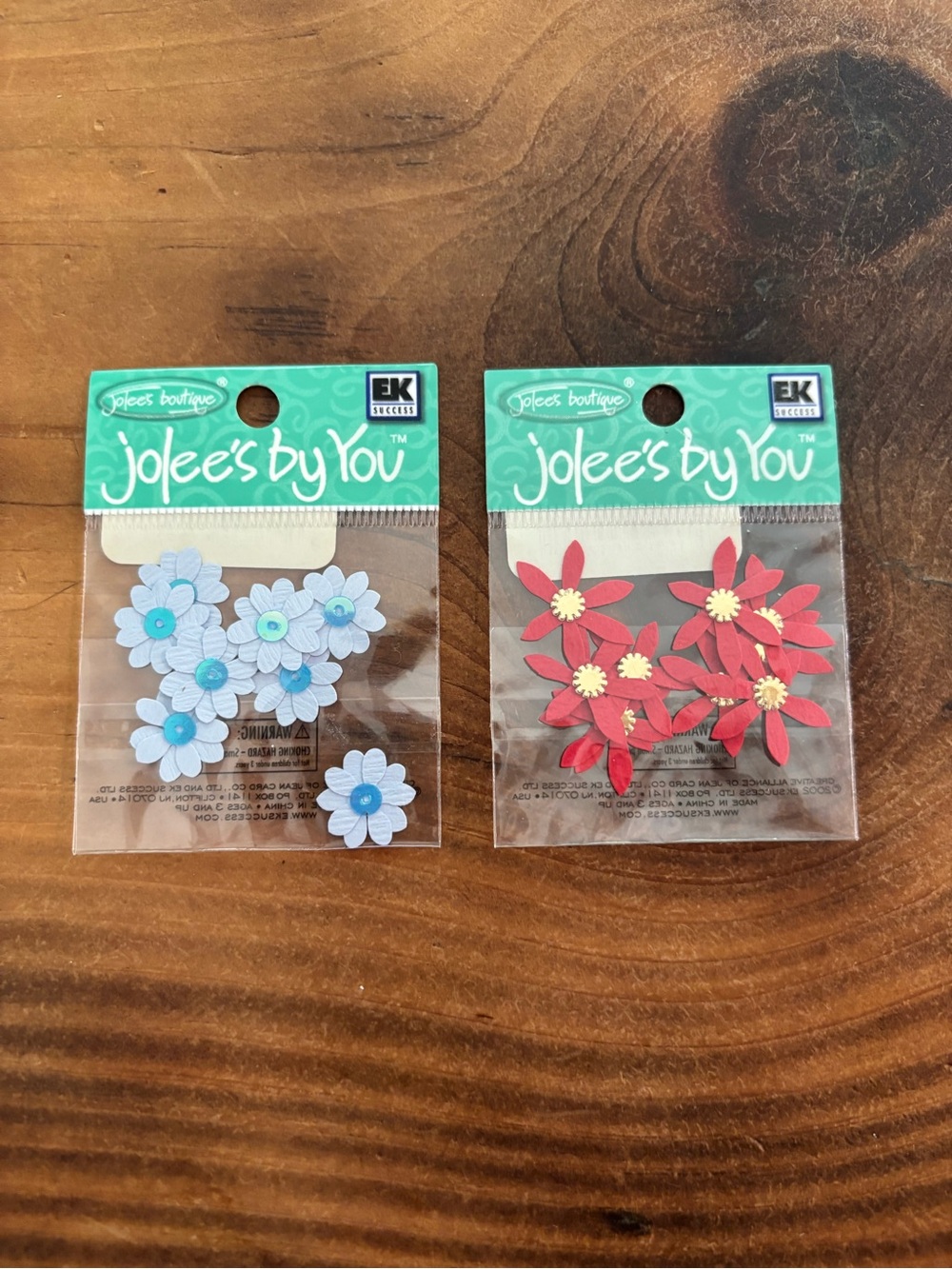 Jolee's by You Floral Embellishments - Blue & Red